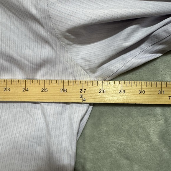 Pronto Uomo Dress Shirt Non Iron Men's 18 34/35 Light Purple Button Down Classic - Picture 4 of 7